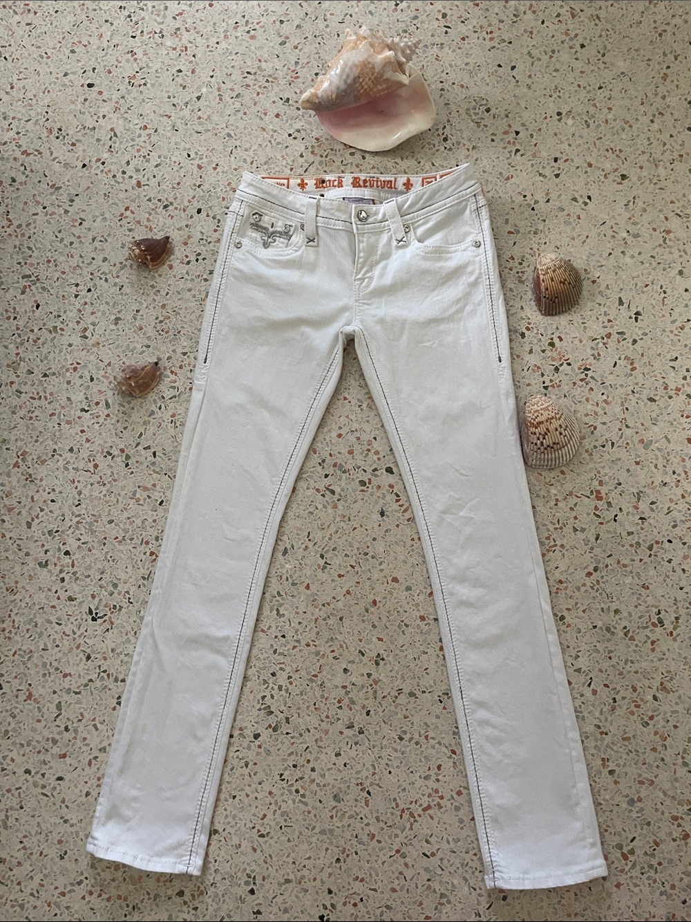 Rock Revival White Skinny Jeans  Sz 2 - Slim Fit Jeans